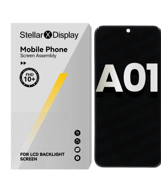 LCD Assembly With Frame Compatible For Samsung Galaxy A01 (Global Model) (Micro USB Frame) (OEM-ORG) (All Colors) With/Without Frame