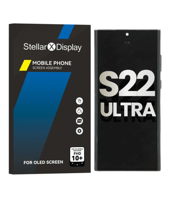 OLED/LCD Assembly With Frame Compatible For Samsung Galaxy S22 ULTRA (OEM-ORG) (All Colors) With/Without Frame