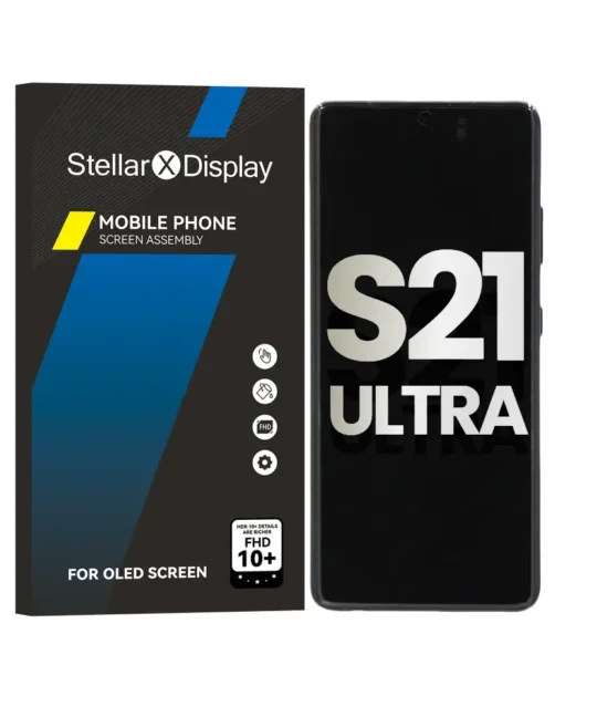 OLED/LCD Assembly With Frame Compatible For Samsung Galaxy S21 ULTRA (OEM-ORG) (All Colors) With/Without Frame