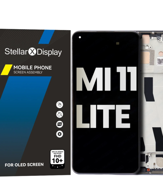 OLED/LCD Assembly With Frame Compatible For XIAOMI MI 11 LITE (OEM-ORG) (All Colors) With/Without Frame