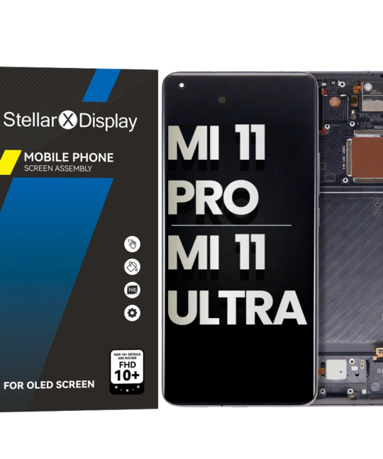 OLED/LCD Assembly With Frame Compatible For XIAOMI MI 11 Pro / Mi 11 Ultra (OEM-ORG) (All Colors) With/Without Frame