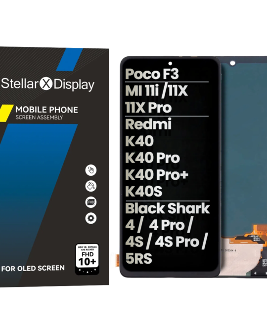 OLED/LCD Assembly Without Frame Compatible For XIAOMI Poco F3 / MI 11i / MI 11X / MI 11X Pro / Redmi K40 / K40 Pro / K40 Pro+ / K40S / Black Shark 4 / Black Shark 4 Pro / Black Shark 4S / Black Shark 4S Pro / Black Shark 5RS (OEM-ORG) (All Colors)