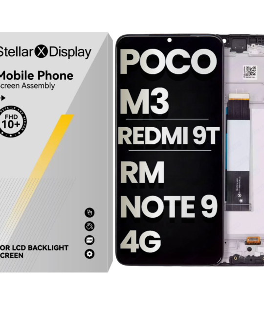 LCD Assembly With Frame Compatible For XIAOMI Redmi Note 9 4G / Redmi 9T / Poco M3 (OEM-ORG) (All Colors) With/Without Frame