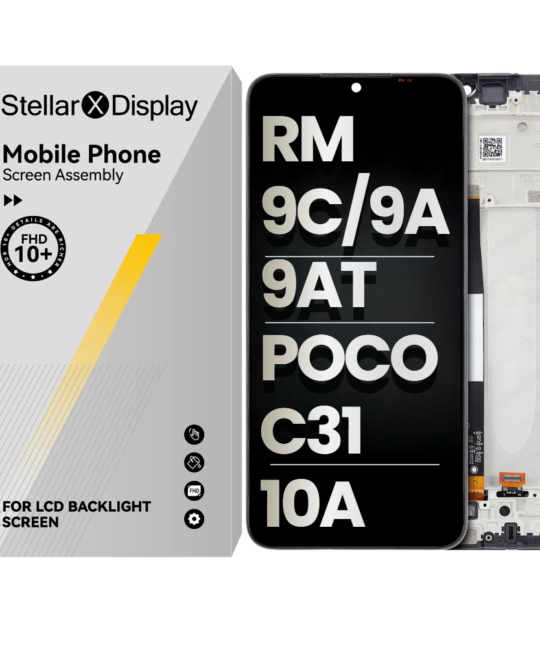 LCD Assembly With Frame Compatible For XIAOMI Redmi 9C / 9A / 9AT / POCO C31 / 10A (OEM-ORG) (All Colors) With/Without Frame